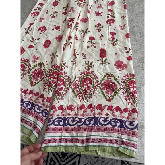 ZARA Women's Wide Leg Cotton Pants, Colorful Soft‎ Trendy Size M - Picture 3 of 6